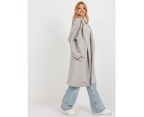 Dámský kabát bez zapínání EORMI šedý Šedá, Univerzální