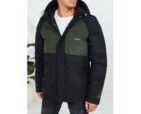 Pánská zimní bunda s kapucí zelená Zelená, 3XL