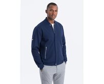 Pánská mikina bomber V2 OM-SSZP-22FW-011 tmavě modrá Modrá, S