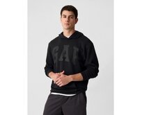 Mikina s logem a kapucí Černá, S