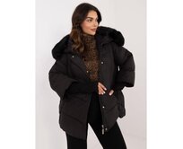 Dámská bunda s odepínací kožešinou černá Černá, M