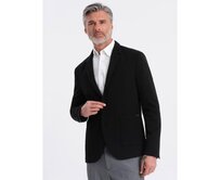 Pánské sako s kapsami s nášivkami V5 OM-BLZB-0127 černá Černá, L