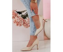 Dámské lodičky na podpatku SEVINO béžové Béžová, 36