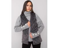 Dámská vesta kožešinová LOXXLEY grafitová Tmavě šedá, M