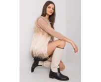 Dámská vesta kožešinová ROMI béžová Béžová, S
