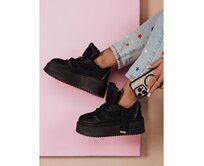 Dámské tenisky na vysoké platformě UPSOLE černé Černá, 39