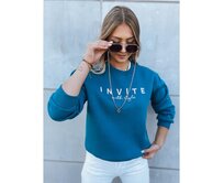 Dámská mikina s kapucí INVITE tmavě modrá Námořnická modrá, L