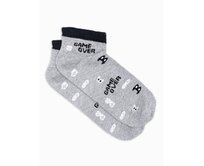 Pánské ponožky U177 - šedé/černé Šedá, 43/46