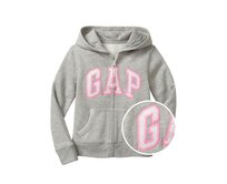 Dětská mikina GAP logo zip Šedá, S