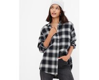 Teen flanelová košile kostka organic Černá, 8