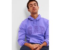 Mikina s logem a kapucí Fialová, XL