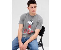 Tričko GAP & Peanuts Snoopy Šedá, M