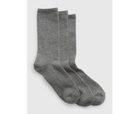Vysoké ponožky, 3 páry Šedá, S/M
