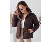 Dámská zimní prošívaná bunda LAROSE hnědá Hnědá, XL
