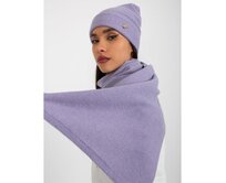 Dámský set s čepicí a šálou AMY fialový Fialová, Univerzální