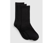 Vysoké ponožky, 3 páry Černá, S/M