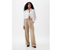 Kalhoty 365 s vysokým pasem Béžová, 10