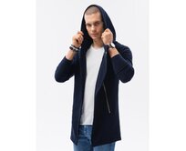 Pánská mikina s kapucí na zip HAGA námořnická modrá Námořnická modrá, XL