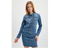 Modrá dámská džínová bunda Modrá, 34