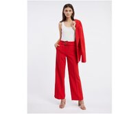 Červené dámské kalhoty Červená, 38