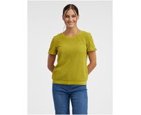 Zelené dámské vzorované úpletové tričko Zelená, S