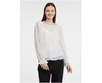 Bílá dámská puntíkovaná halenka Bílá, 34