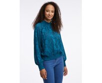 Modrá dámská vzorovaná halenka Modrá, 34