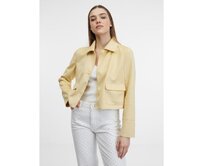 Žlutá dámská bunda v semišové úpravě Žlutá, 38