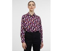 Fialová dámská vzorovaná košile Fialová, 38