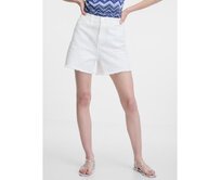 Bílé dámské džínové kraťasy Bílá, 38