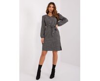 Dámské šaty s vázáním TIKKA šedočerné Vícebarevný, L/XL