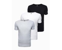 Pánské hladké tričko - mix 3ks ELLIOT Šedá, XL