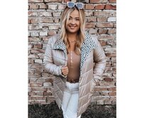 Dámský kabát VETIS camel Karamelová, 4XL