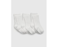 Baby ponožky, 3 páry Bílá, 6-12M
