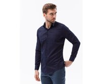 Pánská košile s dlouhým rukávem FRANKLIN tmavě modrá/červená Námořnická modrá, XXL