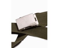 Pánský žíněný pás BRAIDEN khaki barva Khaki, Univerzální, Univerzální cm