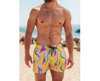 Pánské šortky plavecké KYLER světle žluté Žlutá, XXL