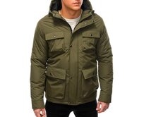 Pánská zimní bunda ALESS dark olive Olivová, S