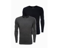 Pánský hladký dlouhý rukáv - mix 2ks SOLOMON Černá, XL