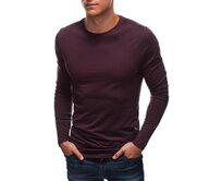 Pánské tričko s dlouhým rukávem ENOCH vínové Červená, S