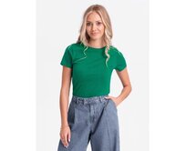 Dámské hladké tričko SLR001 zelené Zelená, S