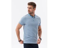 Pánská  polokošile s kontrastním límečkem V3 S1618 modrá Světle modrá, S