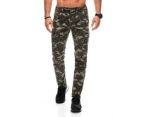 Pánské kalhoty cargo P1380 béžové Béžová, 28