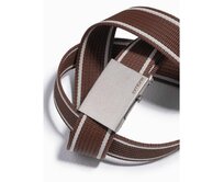 Pánský dvoubarevný pergamenový pásek A820 hnědý Hnědá, Univerzální, Univerzální cm