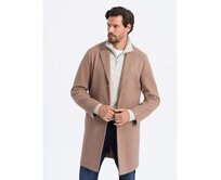 Pánský kabát  V7 OM-COWC-0104 béžový Béžová, XL