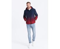 Pánská sportovní bunda V3 OM-JANP-0105 tmavě modrá a červená Červená, S