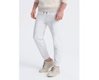 Pánské tepláky V4 OM-PASK-0142 bílé Bílá, XL