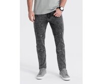 Pánské džínové kalhoty s prošitím V3 OM-PADP-0109 světle modré Šedá, S