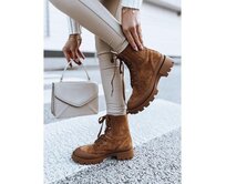 Dámské kozačky LOVED hnědé Karamelová, 39