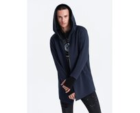 Pánská mikina s prostornou kapucí PRAGA tmavě modrá Námořnická modrá, S